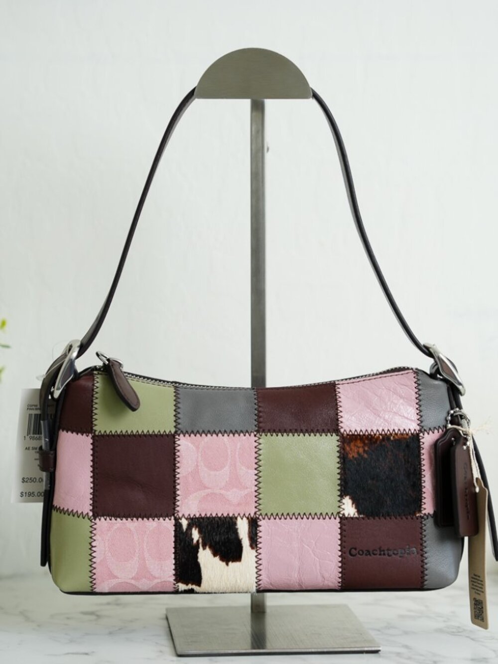 Coach Coachtopia CGP69 Alter/Ego Small Slouchy Shoulder Bag Pink/Brown NWT